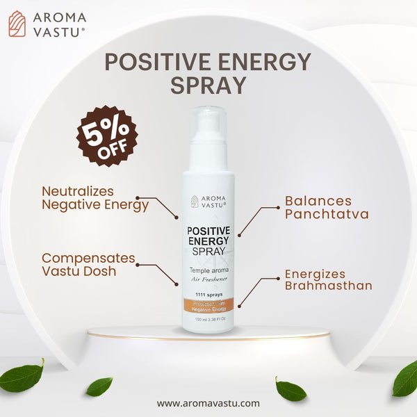 Positive Energy Spray Temple Aroma Natural Purifying Oils Air Spray 100ml