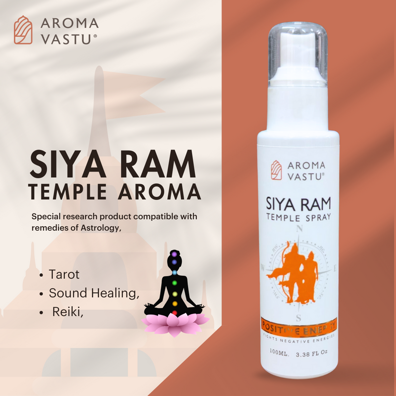 Siya Ram Temple Spray long-lasting (Temple Air Perfume) Essential oils Perfume Room Fragrance Pure & Natural-100ml | Aroma Vastu