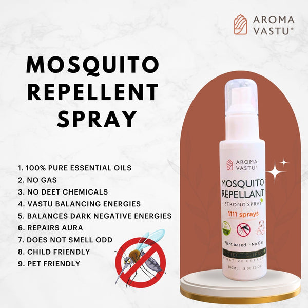 Effective Mosquito Repellent Spray - 100ml | Long-Lasting Protection | Aroma Vastu